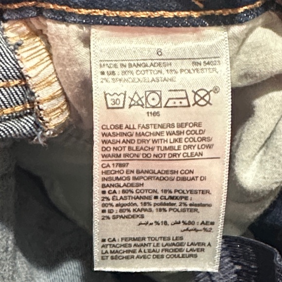 Old Navy Athletic Built-In Flex Blue Denim Jeans Boys Size 6 - Picture 4 of 4